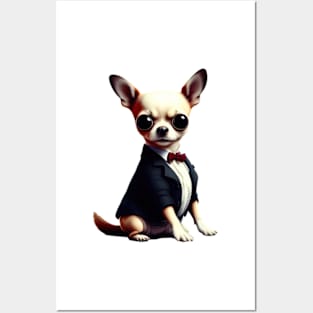 Chihuahua gentleman Posters and Art